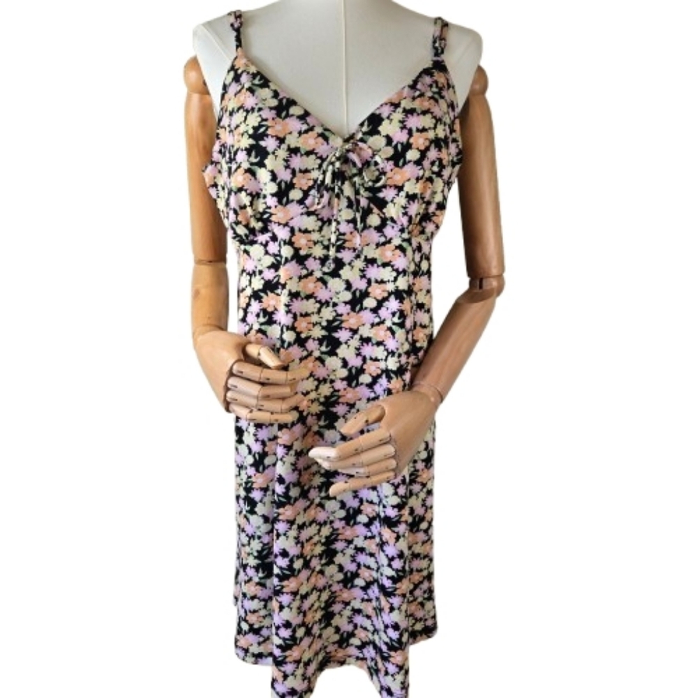 No Boundries Black Floral Dress XL